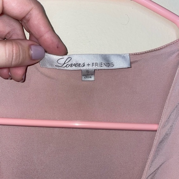 Lover + Friends Love Happy Mauve Pink Bodycon Long Sleeve Mini Dress Small - Picture 10 of 10